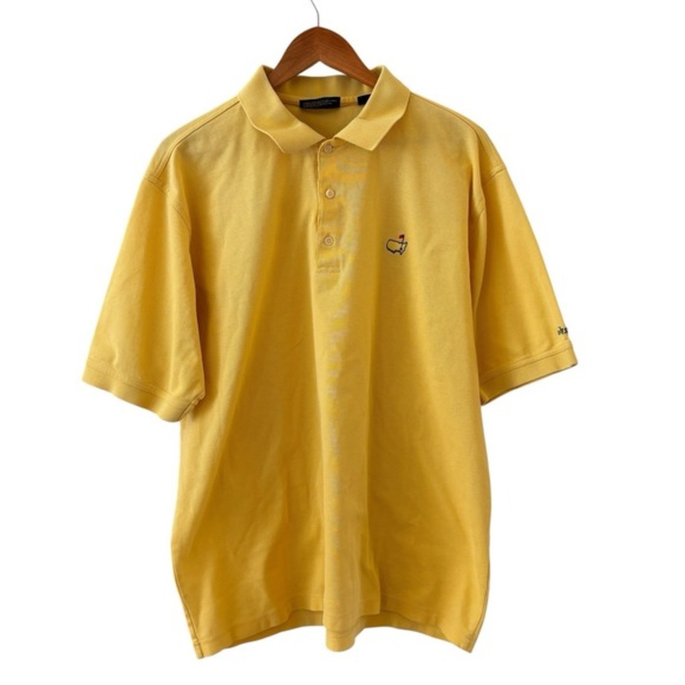 Vtg Masters Collection Yellow Golf Shirt Polo Mens Size‎ XL Hong Kong FLAWS